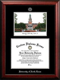 Campus Images TX952LSED-1411 University of North Texas 14w x 11h Silver Embossed Diploma Frame with Campus Images Lithograph