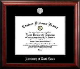 Campus Images TX952SED-1411 University of North Texas 14w x 11h Silver Embossed Diploma Frame
