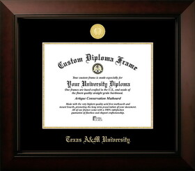 Campus Images TX953LBCGED-16125 Texas A&M Aggies 16w x 12.5h Legacy Black Cherry Gold Embossed Diploma Frame