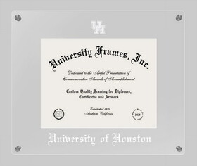 Campus Images TX954LCC1411 University of Houston Lucent Clear-over-Clear Diploma Frame
