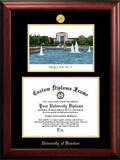 Campus Images TX954LGED University of Houston Gold embossed diploma frame with Campus Images lithograph