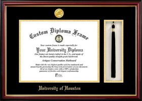 Campus Images TX954PMHGT University of Houston Tassel Box and Diploma Frame