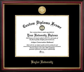Campus Images TX955PMGED-1411 Baylor University Petite Diploma Frame