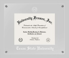 Campus Images TX956LCC1411 Texas State University Lucent Clear-over-Clear Diploma Frame