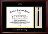 Campus Images TX956PMHGT Texas State - San Marcos Tassel Box and Diploma Frame