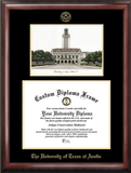 Campus Images TX959LGED University of Texas - Austin Gold embossed diploma frame with Campus Images lithograph