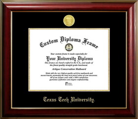Campus Images TX960CMGTGED-1411 Texas Tech Red Raiders 14w x 11h Classic Mahogany Gold Embossed Diploma Frame