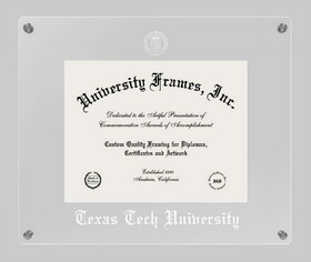 Campus Images TX960LCC1411 Texas Tech University Lucent Clear-over-Clear Diploma Frame