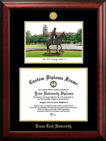 Campus Images TX960LGED Texas Tech University Gold embossed diploma frame with Campus Images lithograph