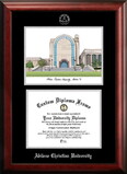 Campus Images TX969LSED-1185 Abilene Christian University 11w x 8.5h Silver Embossed Diploma Frame with Campus Images Lithograph