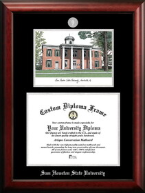 Campus Images TX988LSED-1411 Sam Houston State 14w x 11h Silver Embossed Diploma Frame with Campus Images Lithograph