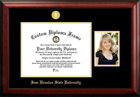 Campus Images TX988PGED-1411 Sam Houston State 14w x 11h Gold Embossed Diploma Frame with 5 x7 Portrait