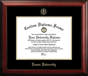 Campus Images TX994GED Lamar University Gold Embossed Diploma Frame