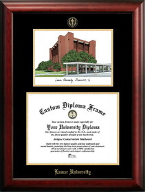 Campus Images TX994LGED Lamar University Gold embossed diploma frame with Campus Images lithograph