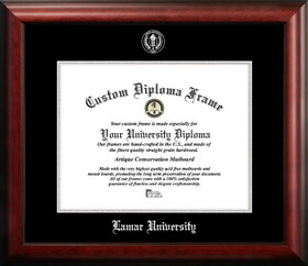 Campus Images TX994SED-1411 Lamar University 14w x 11h Silver Embossed Diploma Frame