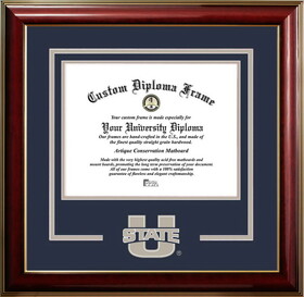 Campus Images UT997CMGTSD-1185 Utah State Aggies 11w x 8.5h Classic Spirit Logo Diploma Frame