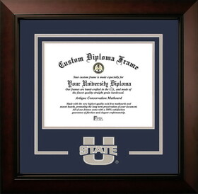 Campus Images UT997LBCSD-1185 Utah State Aggies 11w x 8.5h Legacy Black Cherry Spirit Logo Diploma Frame