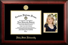 Campus Images UT997PGED-1185 Utah State University 11w x 8.5h Gold Embossed Diploma Frame with 5 x7 Portrait