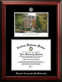 Campus Images VA983LSED-1411 Virginia Commonwealth University 14w x 11h Silver Embossed Diploma Frame with Campus Images Lithograph