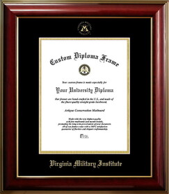 Campus Images VA984CMGTGED-157520 VMI Keydets 15.75w x 20h Classic Mahogany,Foil Seal Diploma Frame