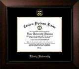 Campus Images VA989LBCGED-1185 Liberty Flames 11w x 8.5h Legacy Black Cherry , Foil Seal Diploma Frame