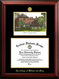 Campus Images VA991LGED College of William and Mary Gold embossed diploma frame with Campus Images lithograph