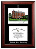 Campus Images VA992LSED-1185 Norfolk State 11w x 8.5h Silver Embossed Diploma Frame with Campus Images Lithograph