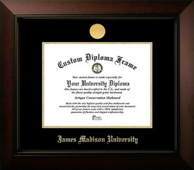 Campus Images VA994LBCGED-1612 James Madison Dukes 16w x 12h Legacy Black Cherry Gold Embossed Diploma Frame