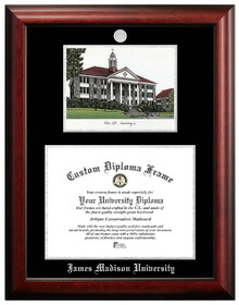 Campus Images VA994LSED-1612 James Madison University 16w x 12h Silver Embossed Diploma Frame with Campus Image