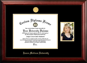 Campus Images VA994PGED-1612 James Madison University 16w x 12h Gold Embossed Diploma Frame with Campus Image