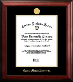 Campus Images VA997GED George Mason University Gold Embossed Diploma Frame