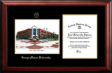 Campus Images VA997LGED George Mason University Gold embossed diploma frame with Campus Images lithograph