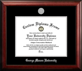 Campus Images VA997SED-1014 George Mason University 10w x 14h Silver Embossed Diploma Frame