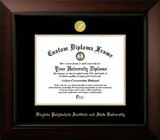 Campus Images VA999LBCGED-155135 Virginia Tech Hokies 15.5w x 13.5h Legacy Black Cherry Gold Embossed Diploma Frame
