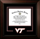 Campus Images VA999LBCSD-155135 Virginia Tech Hokies 15.5w x 13.5h Legacy Black Cherry Spirit Logo Diploma Frame