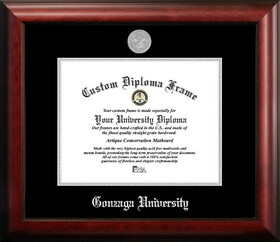 Campus Images WA991SED-108 Gonzaga University 10w x 8h Silver Embossed Diploma Frame