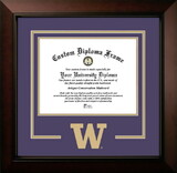 Campus Images WA995LBCSD-1185 Washington Huskies 11w x 8.5h Legacy Black Cherry Spirit Logo Diploma Frame