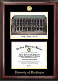 Campus Images WA995LGED University of Washington Gold embossed diploma frame with Campus Images lithograph