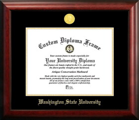 Campus Images WA996GED Washington State University Gold Embossed Diploma Frame