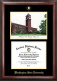 Campus Images WA996LGED Washington State University Gold embossed diploma frame with Campus Images lithograph