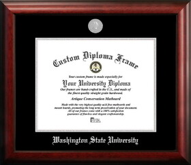 Campus Images WA996SED-1411 Washington State University 14w x 11h Silver Embossed Diploma Frame