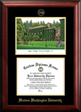 Campus Images WA997LGED Western Washington University Gold embossed diploma frame with Campus Images lithograph