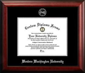 Campus Images WA997SED-1185 Western Washington University 11w x 8.5h Silver Embossed Diploma Frame