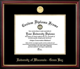 Campus Images WI991PMGED-1185 Unviersityof Wisconsin - Green Bay Petite Diploma Frame