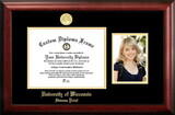 Campus Images WI993PGED-108 University of Wisconsin- Stevens Point 10w x 8h Gold Embossed Diploma Frame with 5 x7 Portrait