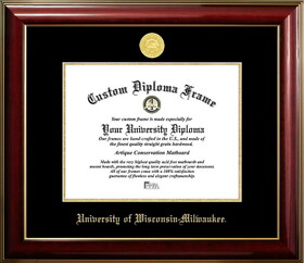 Campus Images WI994CMGTGED-108 University of Wisconsin, Milwaukee 10w x 8h Classic Mahogany Gold Embossed Diploma Frame