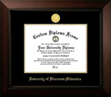 Campus Images WI994LBCGED-108 University of Wisconsin, Milwaukee 10w x 8h Legacy Black Cherry Gold Embossed Diploma Frame