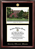 Campus Images WI994LGED University of Wisconsin  - Milwaukee Gold embossed diploma frame with Campus Images lithograph