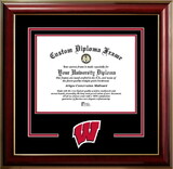 Campus Images WI995CMGTSD-108 Wisconsin Badgers 10w x 8h Classic Spirit Logo Diploma Frame