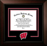 Campus Images WI995LBCSD-108 Wisconsin Badgers 10w x 8h Legacy Black Cherry Spirit Logo Diploma Frame